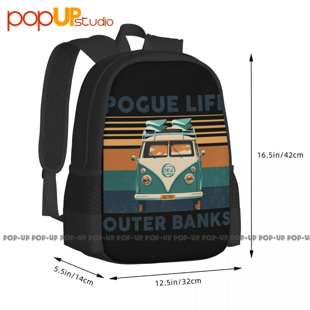 Outer Banks Pogue Life Surf Van Obx Beach Backpack Large Capacity Hot Bags