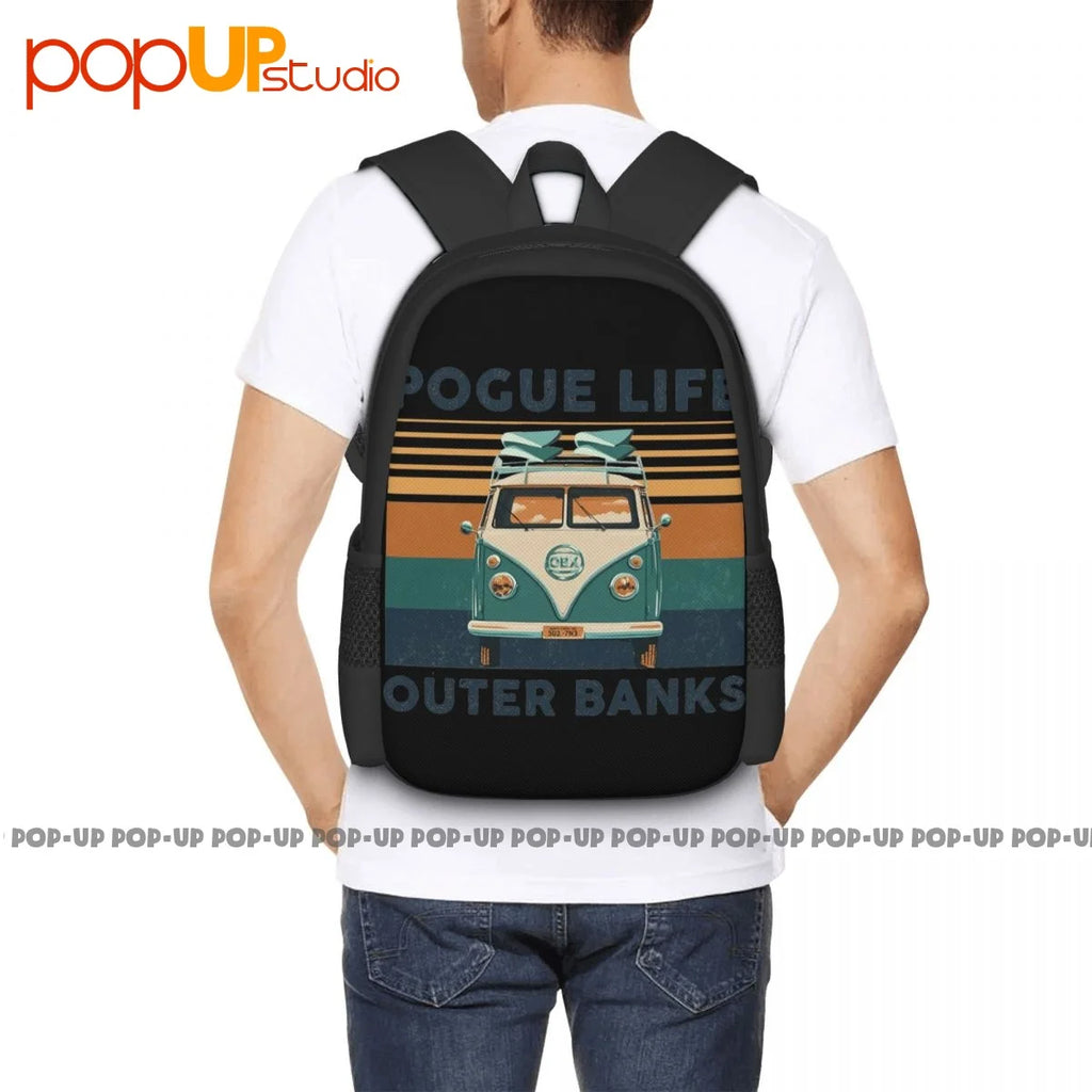 Outer Banks Pogue Life Surf Van Obx Beach Backpack Large Capacity Hot Bags