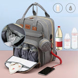Outting Folding Mummy Bag Diaper Bag Large Capacity Backpack