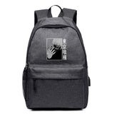 Oxford Bag Tokyo Ghoul Anime Rucksack USB Charging Travel Backpack