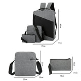 Waterproof Oxford Cloth Laptop Backpack with USB Charging