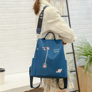 Chinese Style Embroidery Backpack Anti-theft Schoolbag
