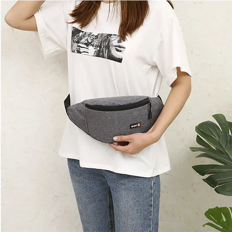 Oxford Fanny Pack Banana Bags Travel Men Women Belt Bag Phone Money Waist Bag