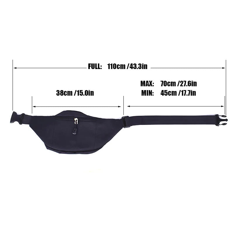 Oxford Men Waist Bag Casual Fanny Pack Large Capacity Belt Bag