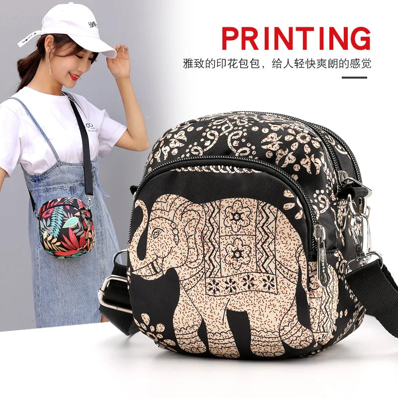 Cartoon Printing Single Shoulder Bag Oxford Wallet for Women