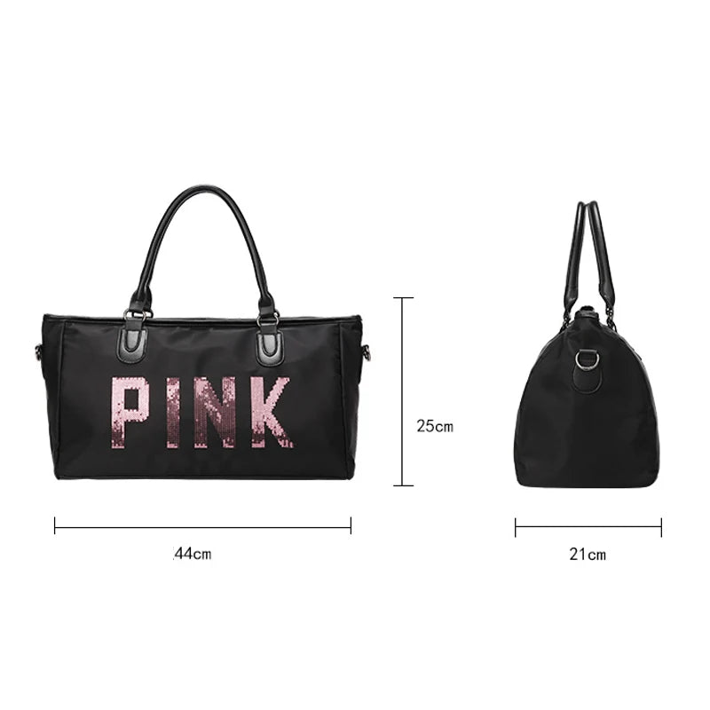 Casual Women Handbag Large Capacity Waterproof Sequins Messenger Bag