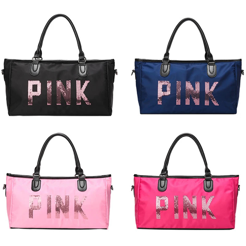 Casual Women Handbag Large Capacity Waterproof Sequins Messenger Bag
