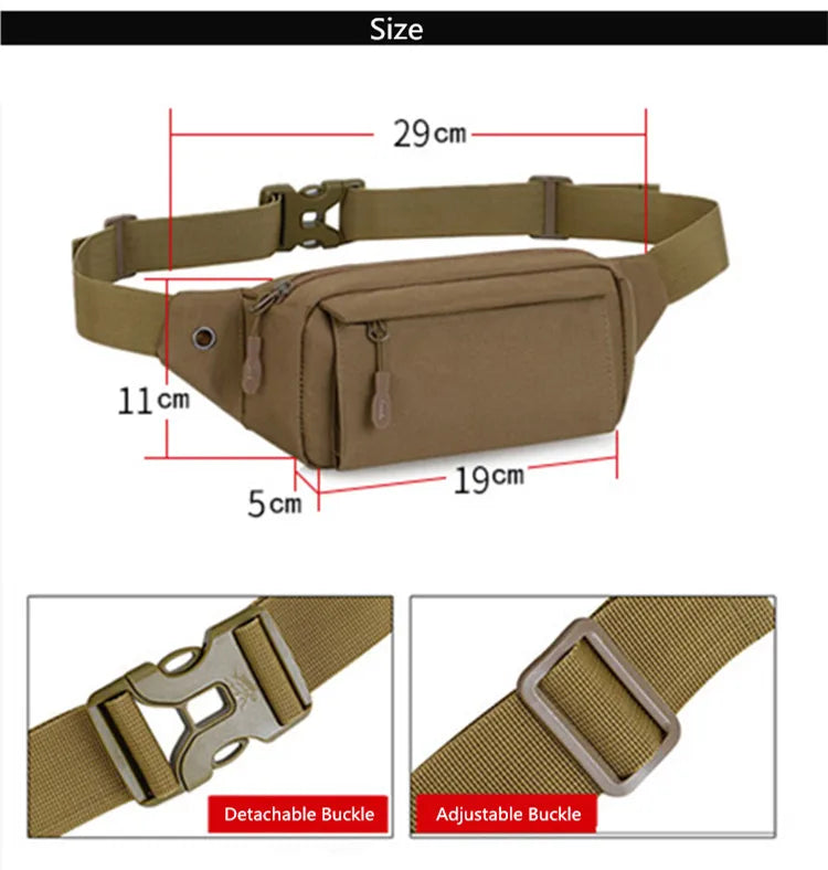 Men Small Waist Bag Anti Theft Mini Travel Bag Outdoor Sports Cell Phone Key Bag