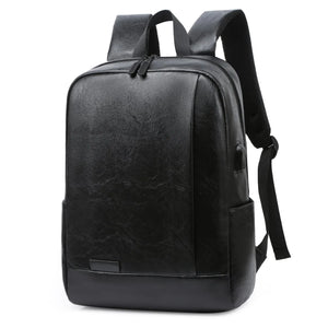 15.6 inch Laptop PU Backpack, College School Bags, 16 inch Travel Backbags