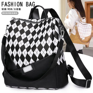 Waterproof PU Leather Backpack for Women Large Capacity Girls Shoulder School Ba