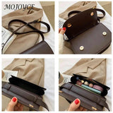 PU Leather Crossbody Bags Women Shoulder Chest Bag Solid Versatile