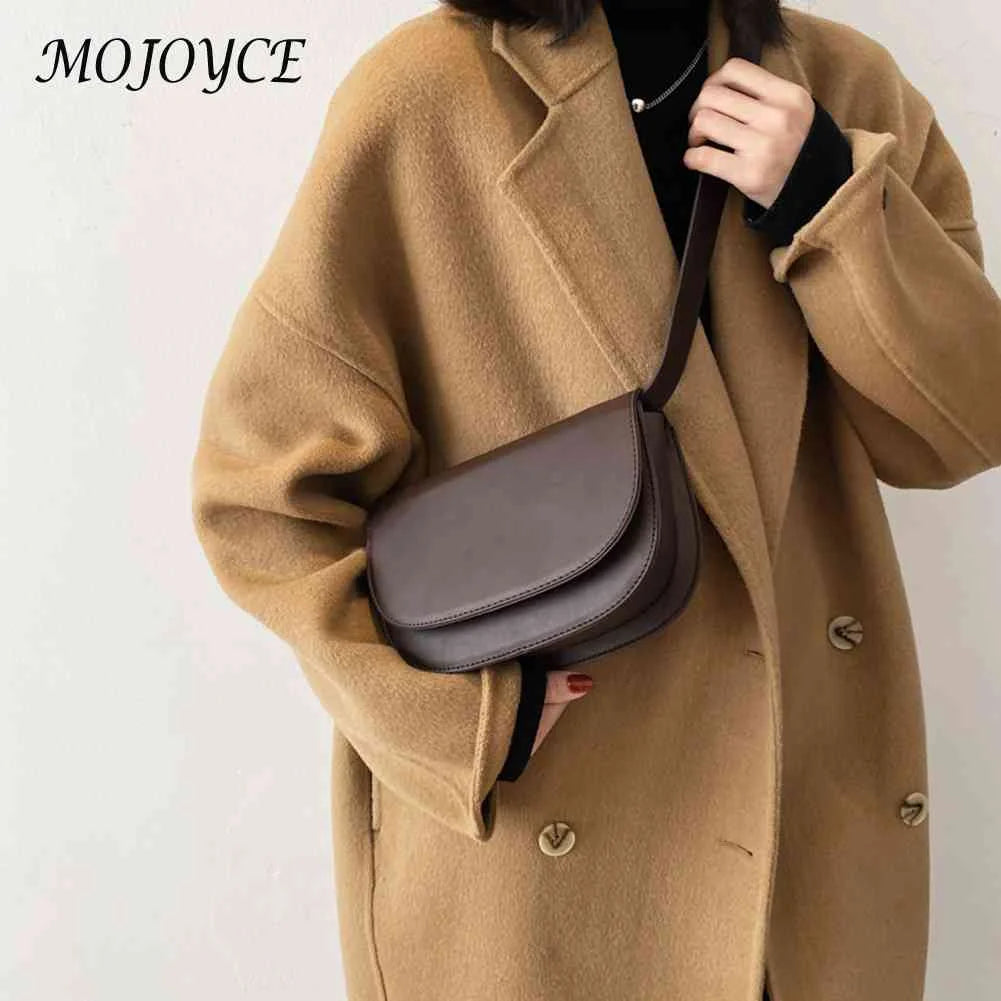 PU Leather Crossbody Bags Women Shoulder Chest Bag Solid Versatile