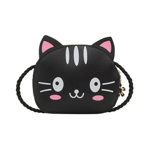 Cartoon Cat Baby Girls Shoulder Bag Coin Purse Mini Crossbody Bag