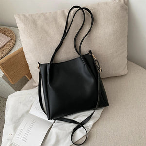 PU Leather Handbag Large Capacity Travel Handbag Female Shoulder Bag