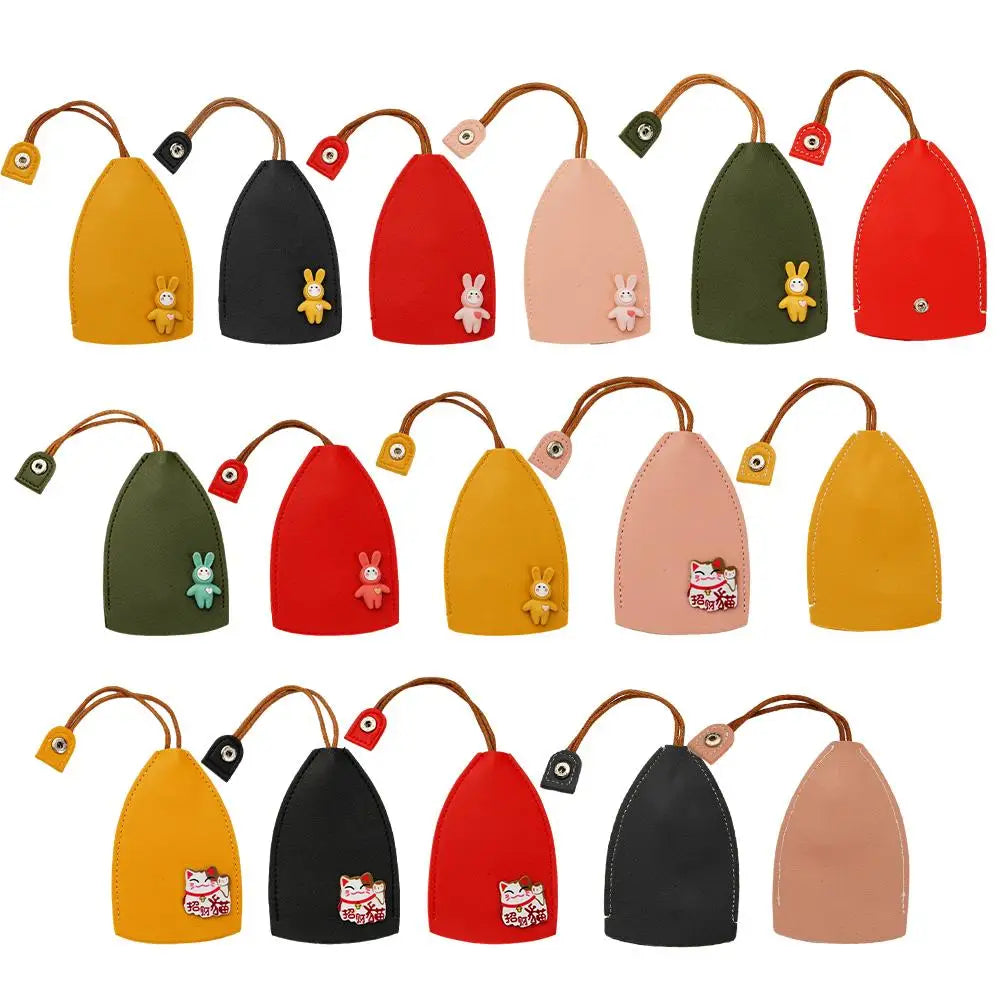 PU Leather Pull Out Key Case Rabbit Cat Pull Type Key Wallets Housekeepers Car K