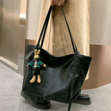 Stylish PU Leather Shoulder Bags Women Totes Large Capacity Vintage Handbags