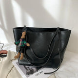 Stylish PU Leather Shoulder Bags Women Totes Large Capacity Vintage Handbags