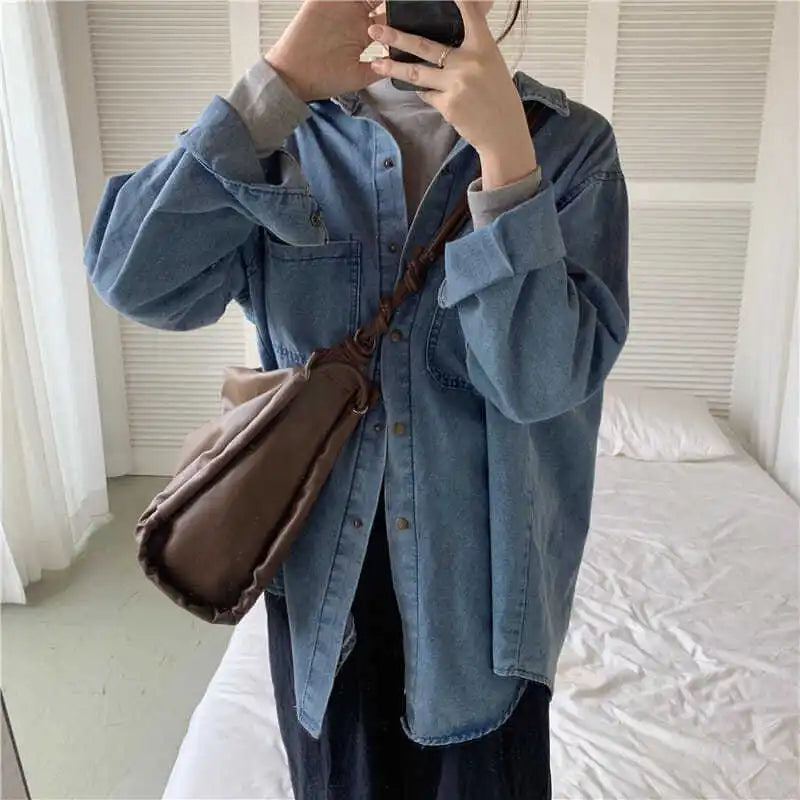 PU Leather Shoulder Bags Women Vintage Thread Totes Zipper Soft Large Capacity