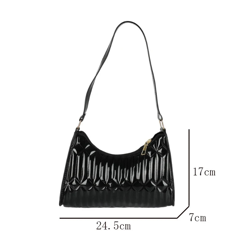 PU Leather Shoulder Bags Retro Embroidery Women Handbag