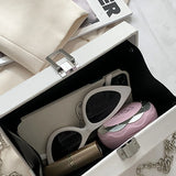 Cartoon Chain Shoulder Bag PU Leather Square Crossbody Purse