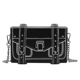 Cartoon Chain Shoulder Bag PU Leather Square Crossbody Purse