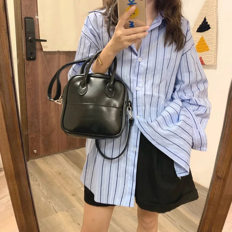 PU Leather Women Shoulder Messenger Bags Retro Ladies Tote Purse Handbags