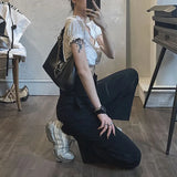 PU Leather Women Hobos Underarm Bag Retro Solid Ladies Tote Purse Handbags