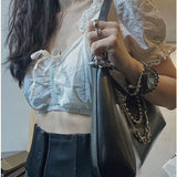 PU Leather Women Hobos Underarm Bag Retro Solid Ladies Tote Purse Handbags