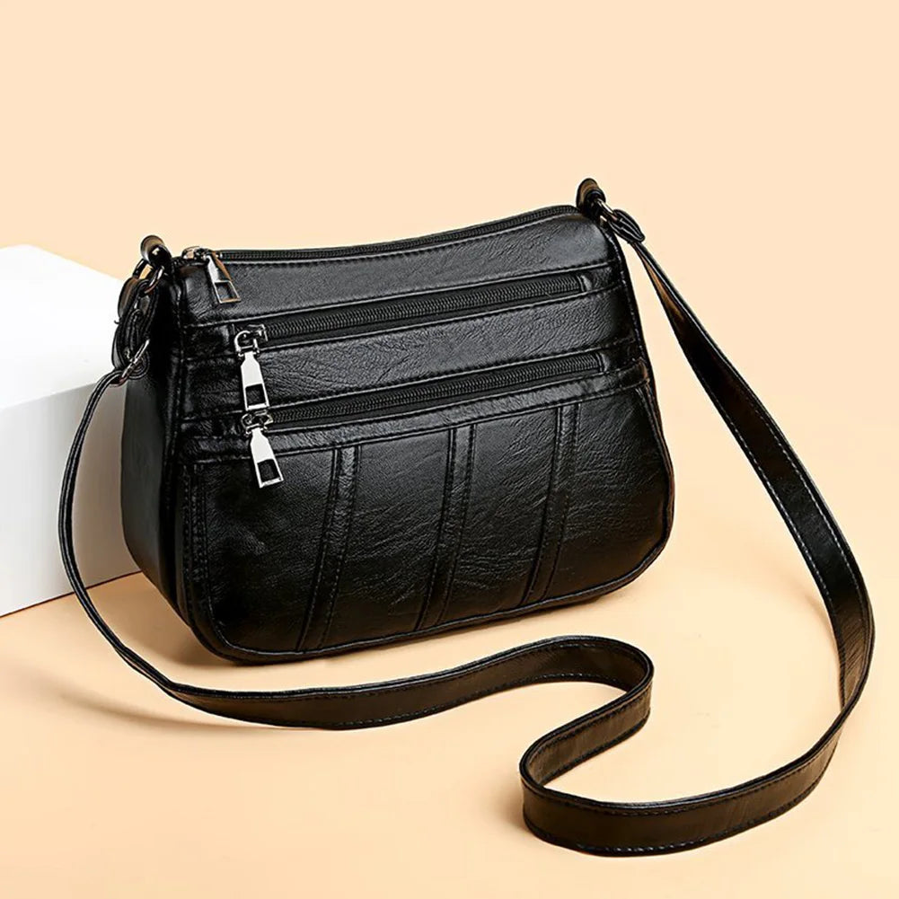 PU Leather Women Shoulder Bag Solid Messenger Crossbody Bags
