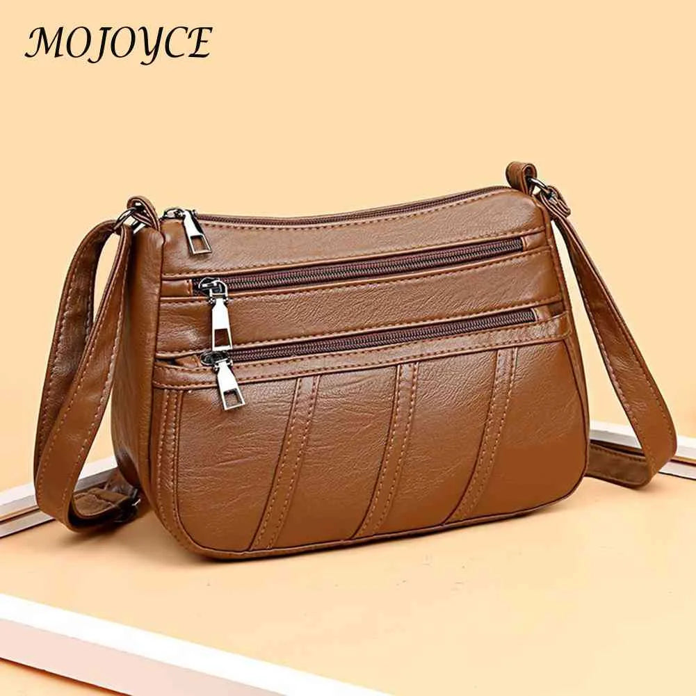 PU Leather Women Shoulder Bag Solid Messenger Crossbody Bags