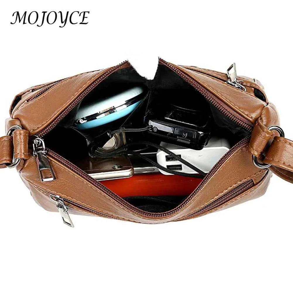 PU Leather Women Shoulder Bag Solid Messenger Crossbody Bags