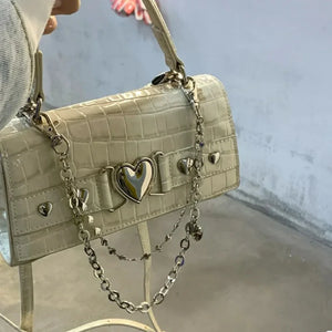 Crocodile Pattern Small Square Shoulder Bag Women Clutch Purse Crossbody