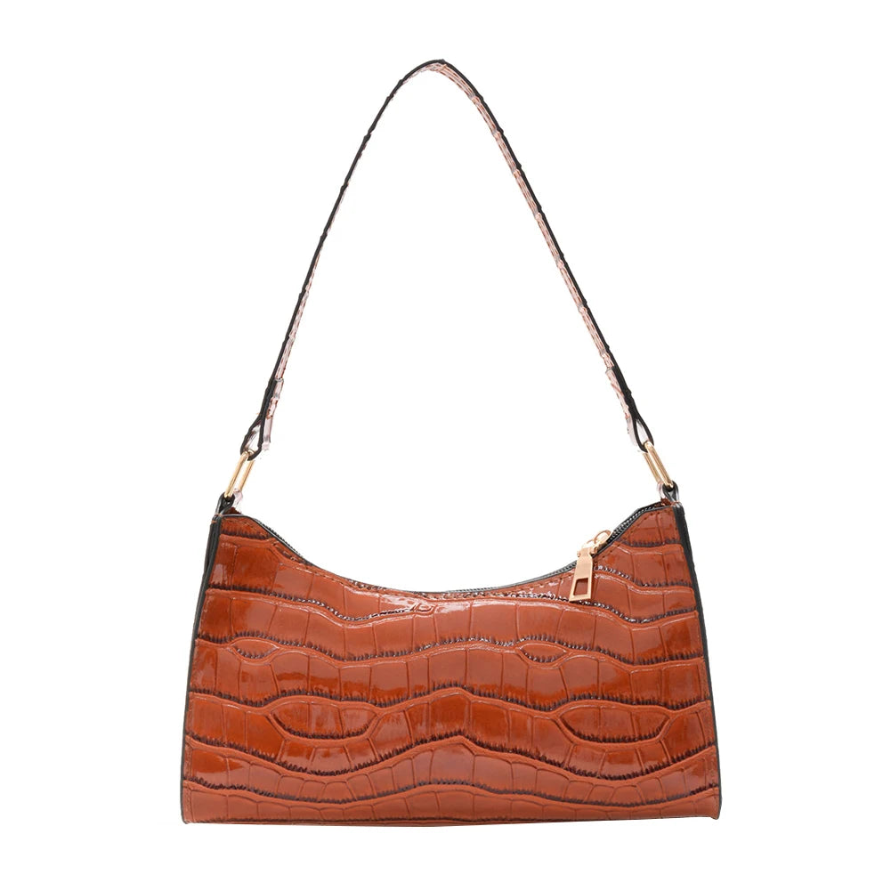 Stone Pattern Underarm Bags Small Shoulder Handbags Retro Totes