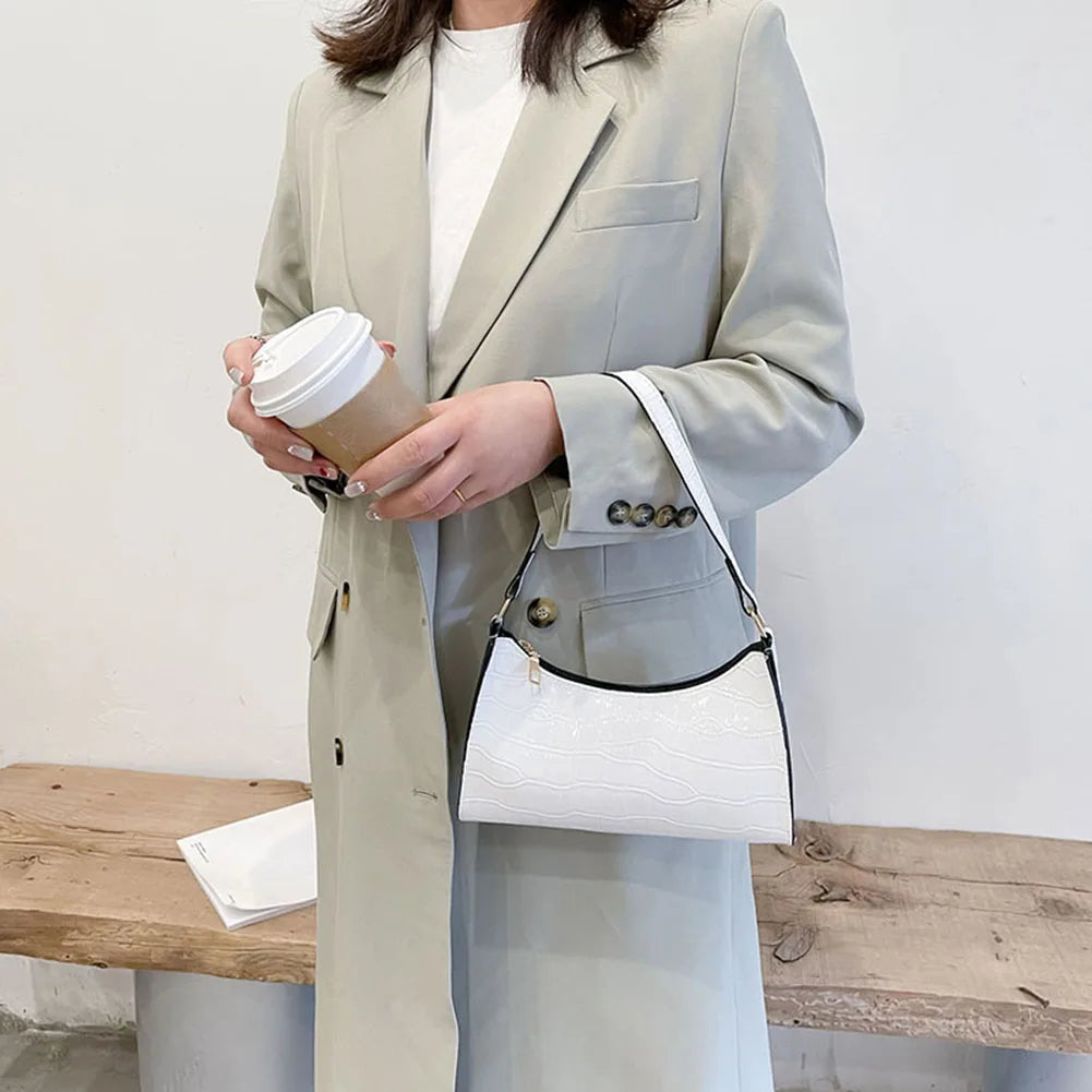 Stone Pattern Underarm Bags Small Shoulder Handbags Retro Totes
