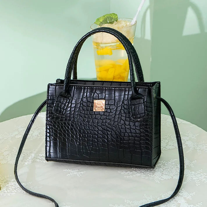 Crocodile Print Shoulder Bag Women's Handbag