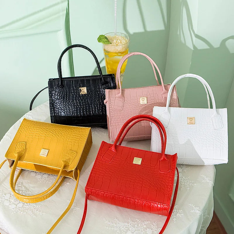 Crocodile Print Shoulder Bag Women's Handbag