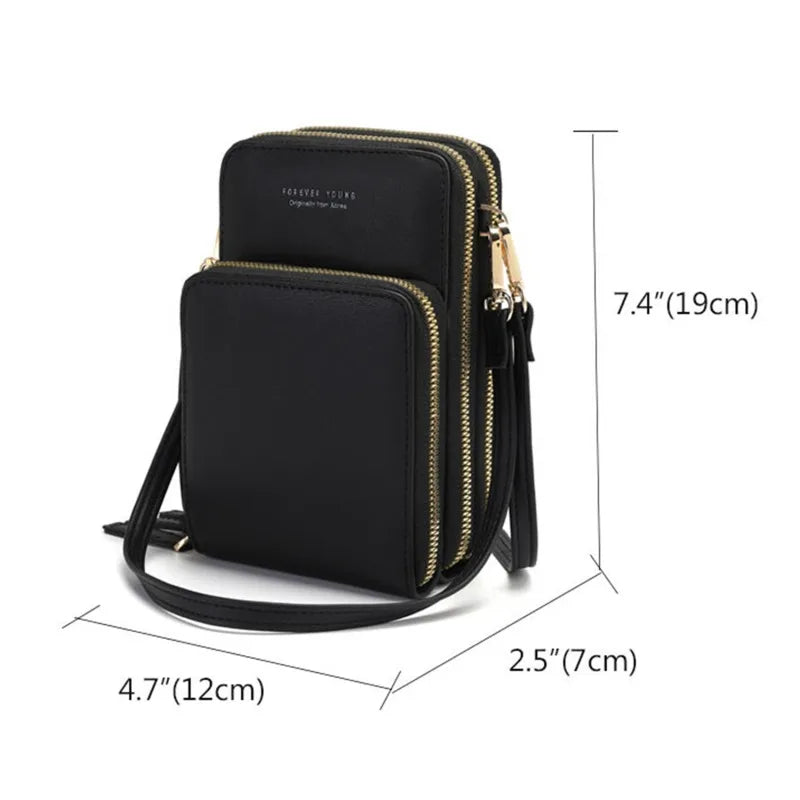 PU Crossbody Cell Phone Bag for Women Ladies Handbags