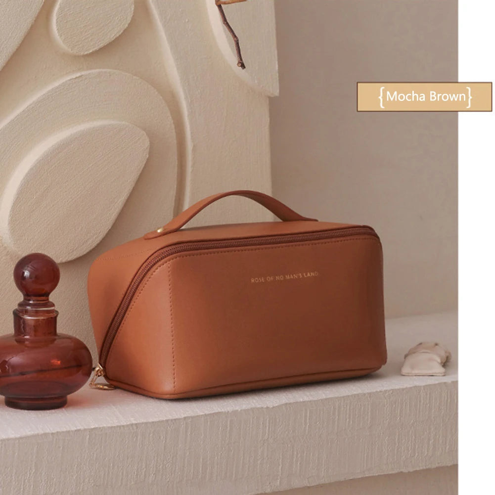 PU Makeup Brushes Pouch Large Capacity Women Toiletries Storage