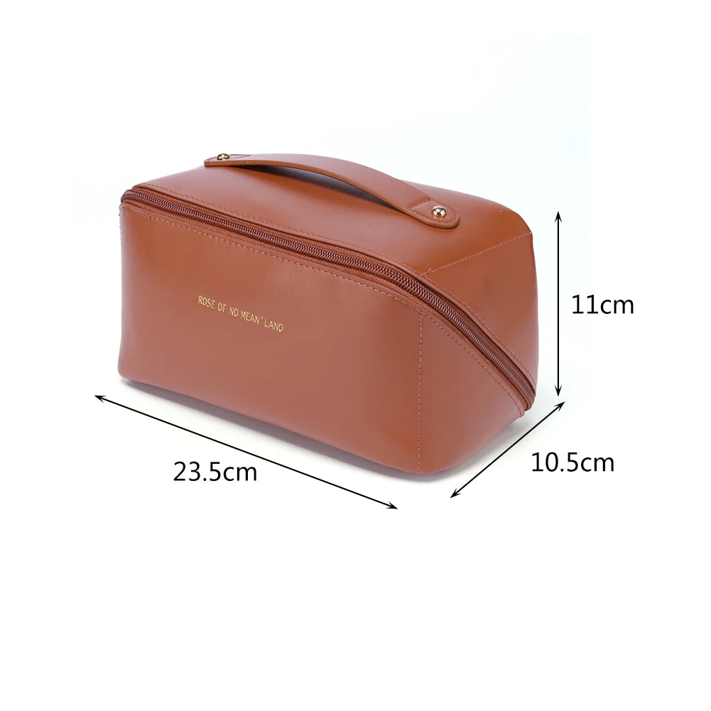 PU Makeup Brushes Pouch Large Capacity Women Toiletries Storage
