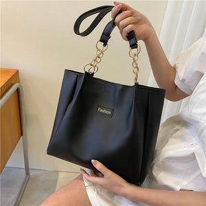 Vintage PU Shoulder Tote Bag for Women with Big Capacity