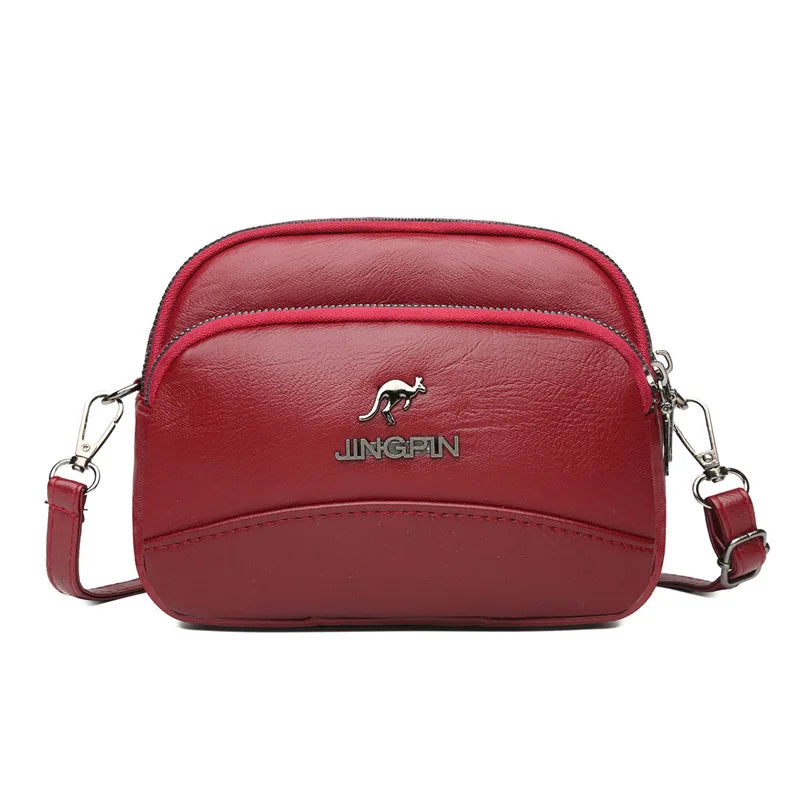 PU Women Bag Soft Leather Messenger Bag Ladies Shoulder Small Square Bag