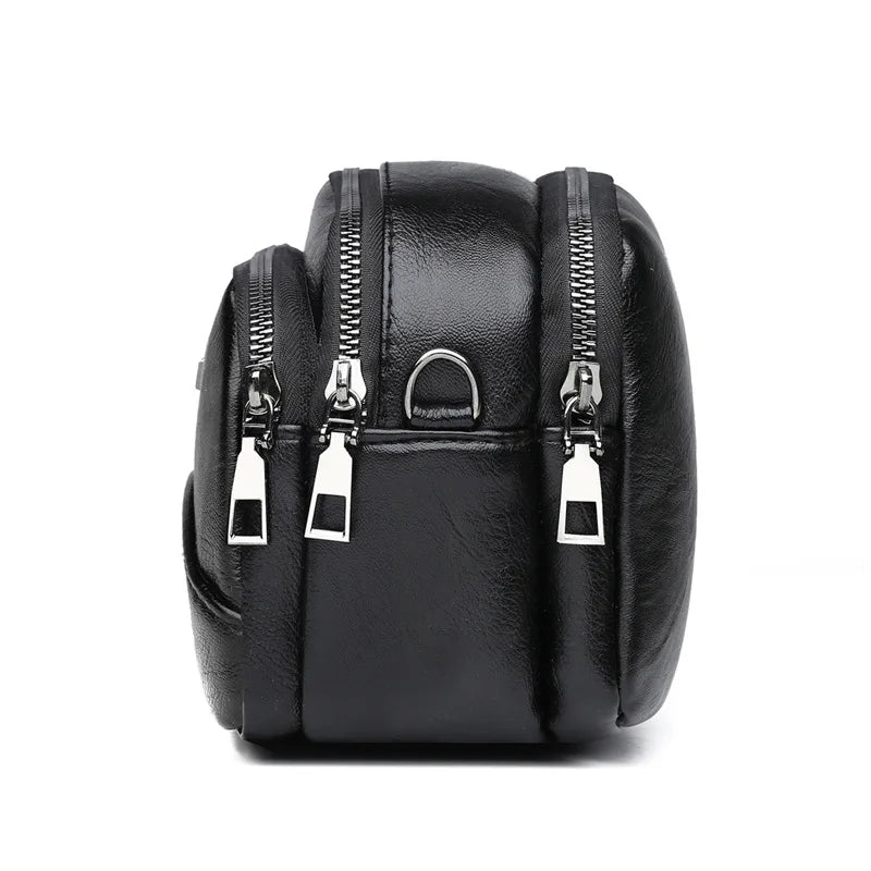 PU Women Bag Soft Leather Messenger Bag Ladies Shoulder Small Square Bag