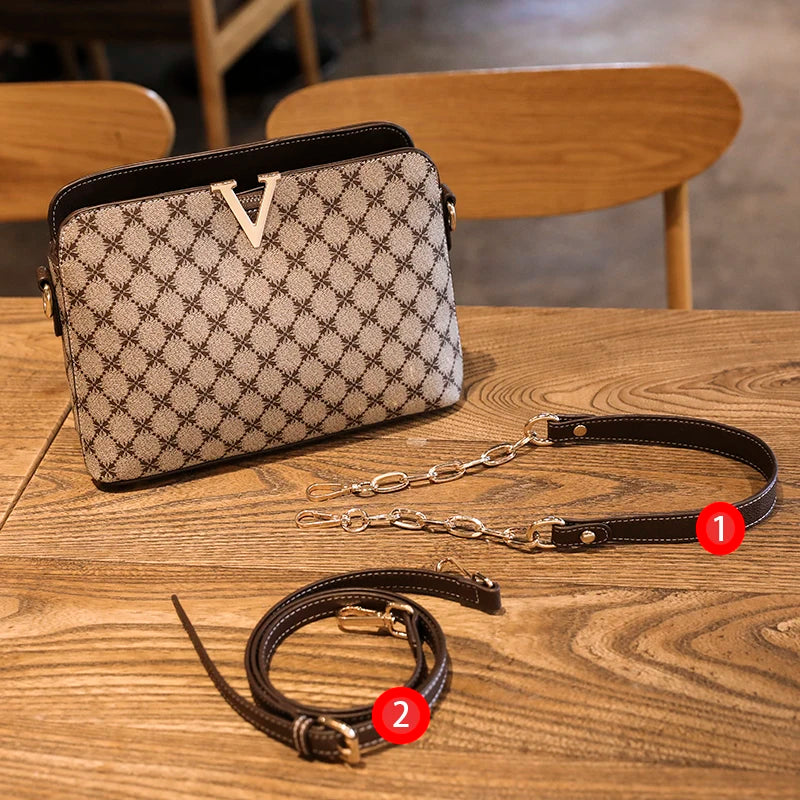 PU Leather Women Shoulder Bag Crossbody Chain Handbags Tote Casual