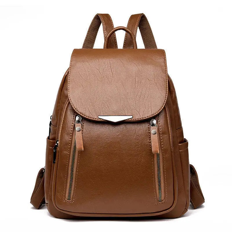 PU Leather Women's Backpack Large Capacity Schoolbag Travel Female Shoulder Bags