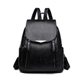 PU Leather Women's Backpack Large Capacity Schoolbag Travel Female Shoulder Bags