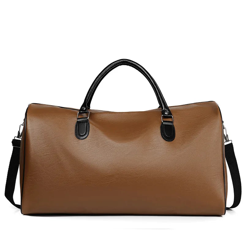 PU Leather Business Travel Bag Large Capacity Handbag Shoulder Travel Bag
