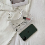 PVC Transparent Women's Shoulder Bag Waterproof Dumpling Bags