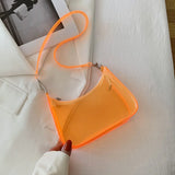 PVC Transparent Women's Shoulder Bag Waterproof Dumpling Bags