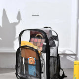 Transparent School Bag Waterproof Large Capacity Backpack