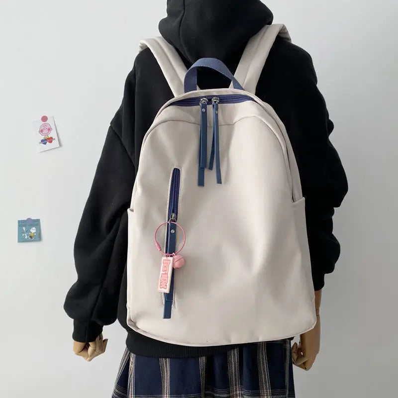 Large Capacity Backpacks Women Waterproof Students Sweet Book Canvas Bag